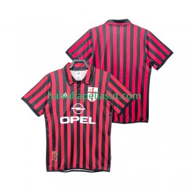 Jalkapallo Pelipaidat/Peliasut AC Milan 1999 2000 Retro Kotipaita Lyhythihainen